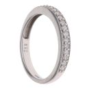 9ct White Gold 0.20ct Brilliant Cut Diamond Half Eternity Ring