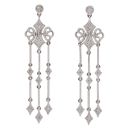 18ct White Gold 0.05ct Brilliant Cut Diamond Drop Earrings