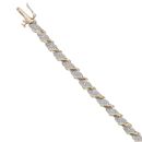 9ct Yellow Gold 0.33ct Brilliant Cut Diamond Bracelet 7"