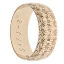 9ct Yellow Gold Patterned Wedding Band 7.5mm