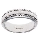 Silver Twist Edges Ring