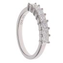 18ct White Gold 0.75ct Princess Cut Diamond Seven Stone Eternity Ring