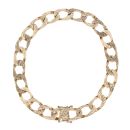 9ct Yellow Gold Textured Curb Bracelet 8.5"