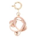 9ct Yellow and Rose Gold 0.01ct Diamond Tree of Life Clogau Charm