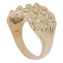 9ct Yellow Gold Four Row Keeper Ring