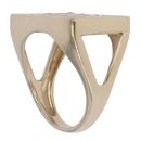 9ct Yellow and Rose Gold 0.05ct Diamond and Pearl Tylwyth Teg Clogau Ring