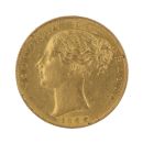 1864 Victoria Young Head UK Full Sovereign Coin