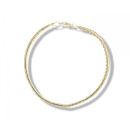 9ct Yellow Gold Cubic Zirconia Triple Row Tennis Bracelet