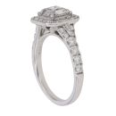 18ct White Gold 1.00ct Brilliant, Baguette and Princess Cut Diamond Cluster Ring