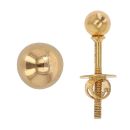 22ct Yellow Gold Plain Ball Stud Earrings