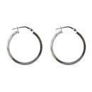Silver Greek Key Hoop Earrings By Icesia