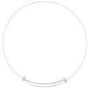 Silver Plain Expanding Bangle By Icesia