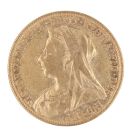 1896 Victoria Old Head UK Full Sovereign Coin