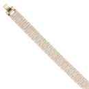 9ct Yellow Gold Cubic Zirconia Watch Strap Style Bracelet 8.5"