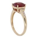 9ct Yellow Gold Cubic Zirconia and Ruby Ring