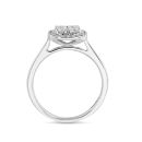 9ct White Gold 0.50ct Cushion Lab Grown Diamond Ring