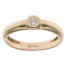 18ct Yellow Gold 0.10ct Brilliant Cut Diamond Solitaire Ring