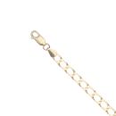 9ct Yellow Gold Square Curb Bracelet 8"