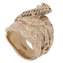 9ct Yellow Gold Patterned Saddle Ring