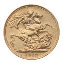 1912 George V Large Head UK Full Sovereign Coin