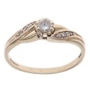 9ct Yellow Gold 0.20ct Brilliant Cut Diamond Solitaire Ring