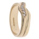 9ct Yellow Gold 0.10ct Diamond Wishbone Ring