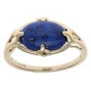9ct Yellow Gold Lapis Lazuli Single Stone Ring
