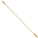 22ct Yellow Gold Trio Bead Bracelet 7"