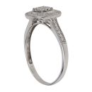 9ct White Gold 0.25ct Brilliant Cut Diamond Cluster Ring