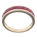 9ct Yellow Gold Ruby Half Eternity Ring