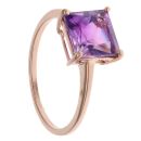 9ct Yellow Gold Amethyst Single Stone Ring
