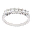 18ct White Gold 0.85ct Diamond Seven Stone Ring by Anya Belle