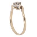 9ct Yellow Gold 0.25ct Brilliant Cut Diamond Cluster Ring