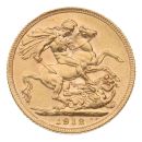 1912 George V Large Head UK Full Sovereign Coin