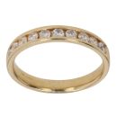 18ct Yellow Gold 0.50ct Brilliant Cut Diamond Half Eternity Ring