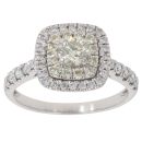 18ct White Gold 1.10ct Brilliant Cut Diamond Cluster Ring