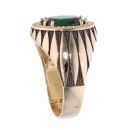14ct Yellow Gold Gents Stone Set Ring