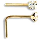 9ct Yellow Gold Cubic Zirconia Nose Stud