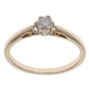 9ct Yellow Gold 0.25ct Brilliant Cut Diamond Solitaire Ring