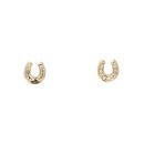 9ct Yellow Gold Horseshoe Stud Earrings