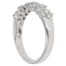 18ct White Gold 0.73ct Brilliant Cut Diamond Three Row Ring