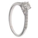9ct White Gold 0.25ct Brilliant Cut Diamond Solitaire Ring