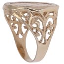 9ct Yellow Gold 1911 George V UK Half Sovereign Coin Ring
