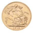 1913 George V Large Head UK Full Sovereign Coin