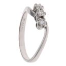 18ct White Gold 0.33ct Brilliant Cut Diamond Trilogy Ring