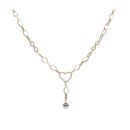 14ct Yellow Gold Heart Infinity Chain 20"