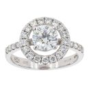 18ct White Gold 1.60ct Diamond Cluster Ring