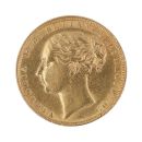 1873 Victoria Young Head UK Full Sovereign Coin