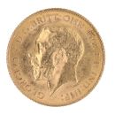 1915 George V Large Head UK Half Sovereign Coin