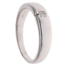18ct White Gold 0.12ct Princess Cut Diamond Signet Ring